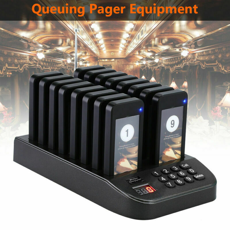 Restaurant Pager Calling Button Keypad+16 Receiver Wireless Paging Queue System