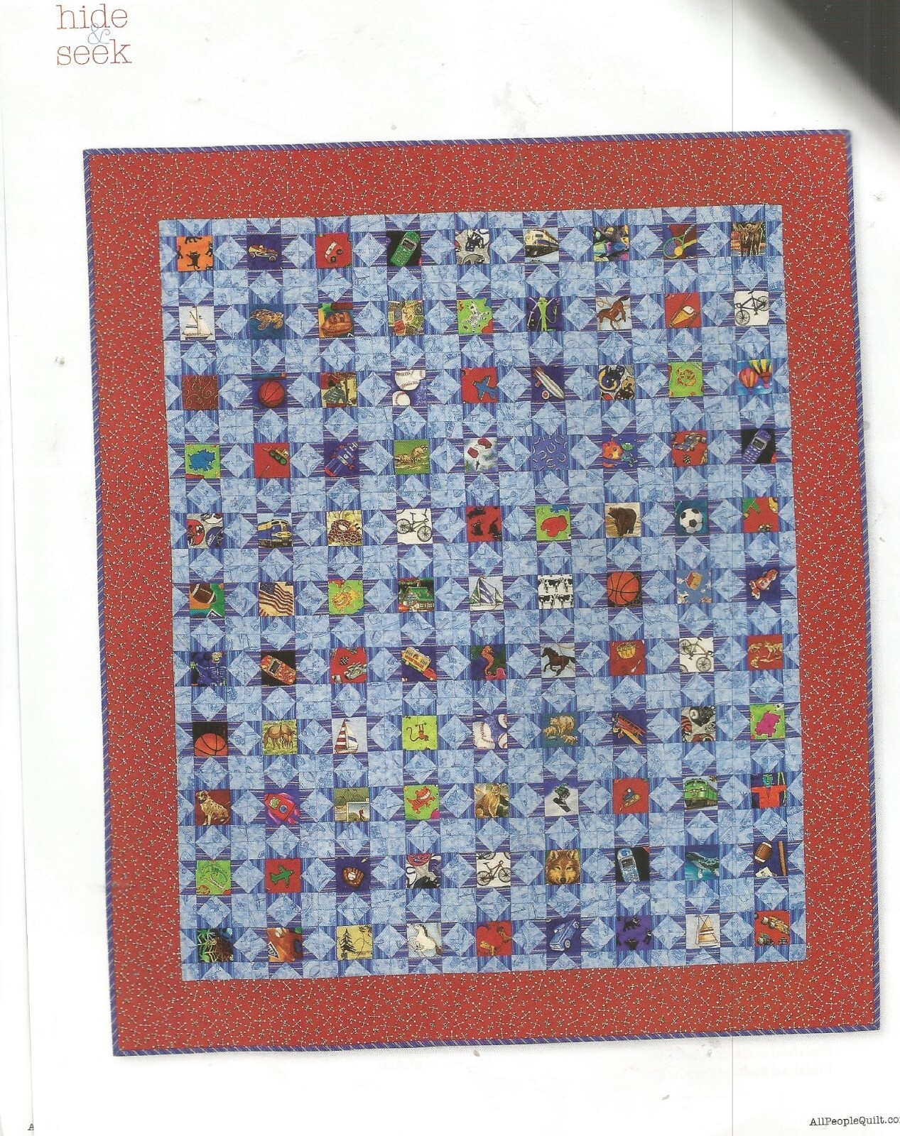 E0845 HIDE & SEEK QUILT PATTERN/INSTRUCTIONS