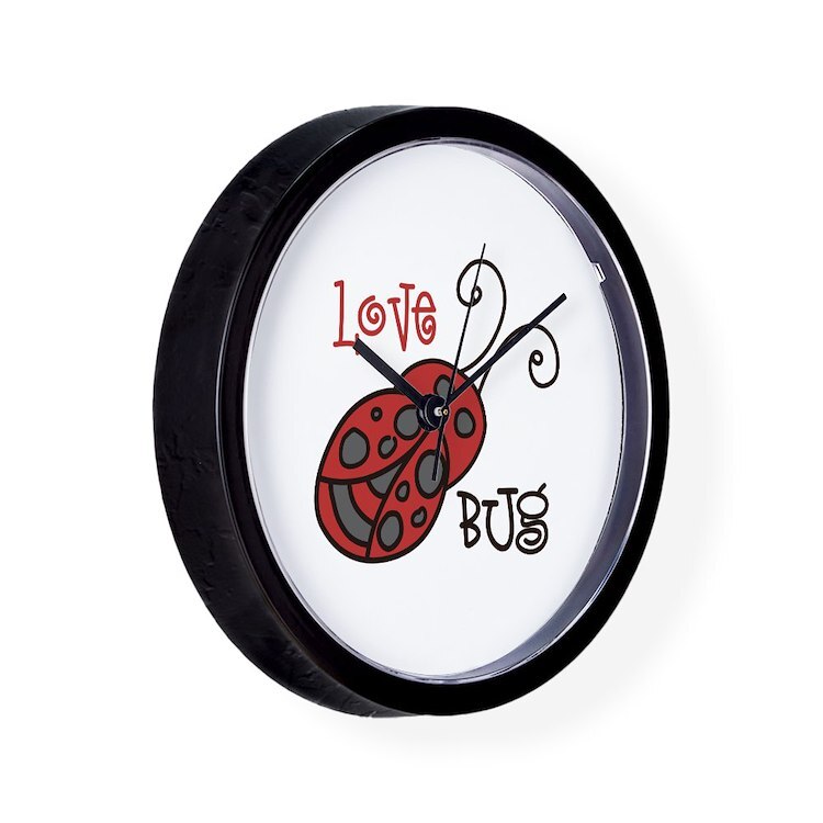 CafePress Love Bug Unique Decorative 10" Wall Clock (1303960459)