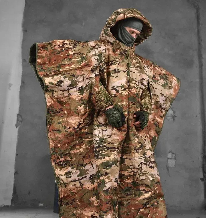 anti-thermal imager additional foil barrier stels  multicam cloak poncho💙💛