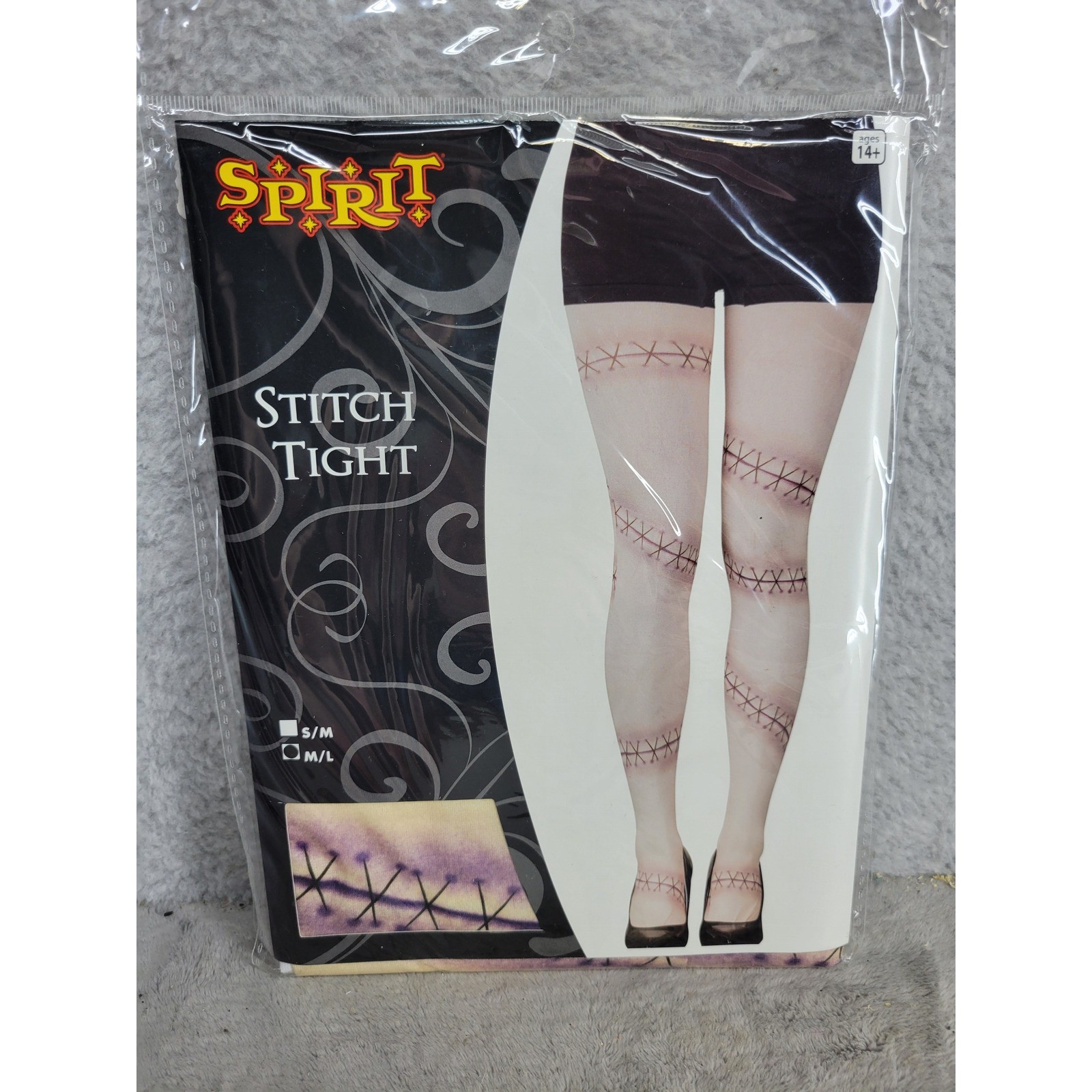 Spirit Halloween Stitch Tight Costume Accessory Hosiery Tights M/L