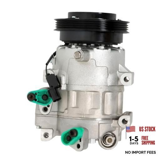 AC Compressor and A/C Clutch, A/C Ports 4 Grooves Replacement for Accent 1.6L