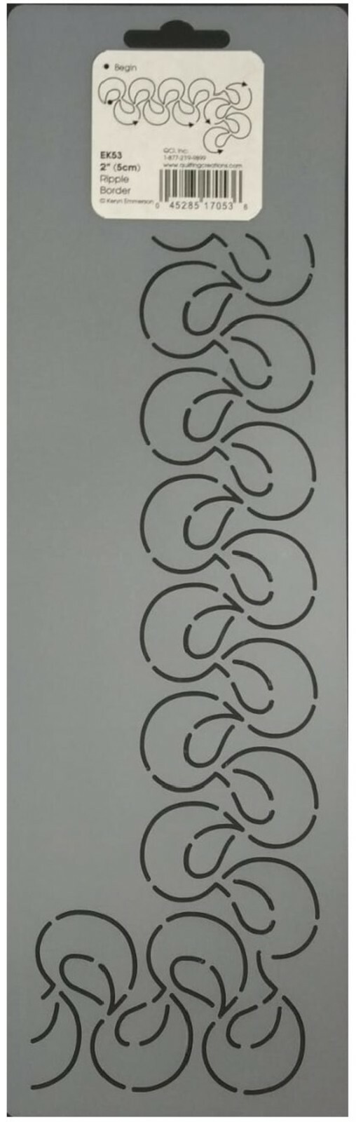 Continuous Line Quilting Stencil Ripple Border Quilt Pattern Quilters Template