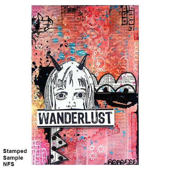Mounted Rubber Stamp, DICTIONARY PAGE, Background Stamp, Collage, Mixed Media