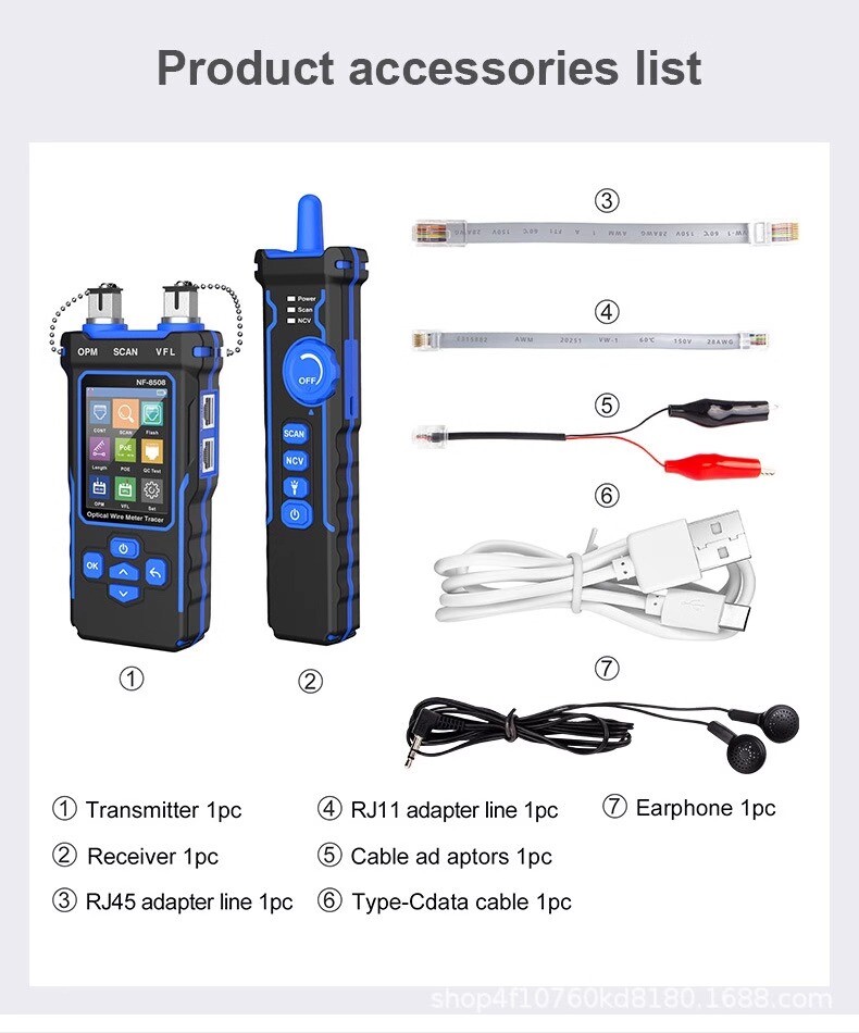 NF-8508 Network Cable Tester ,Power Meter Tester LAN Optical Meter Cable Tracker