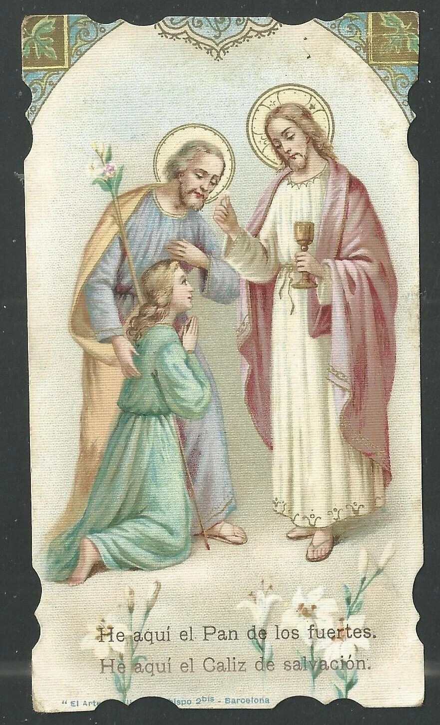 Holy card antique de Jesus santino image pieuses estampa