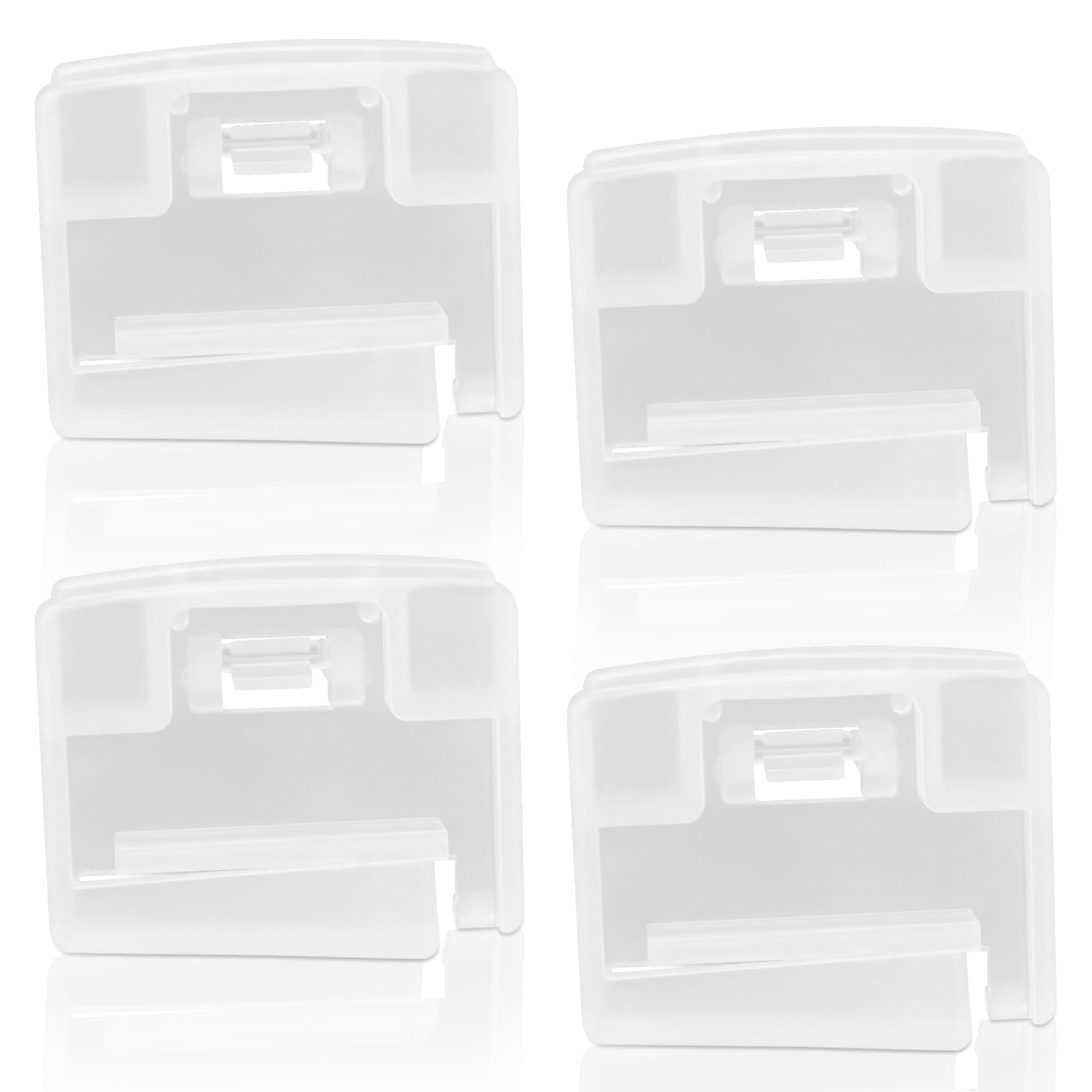 Professional Replacement Closet Door Top Guide Set (4-Pack) for White Clear