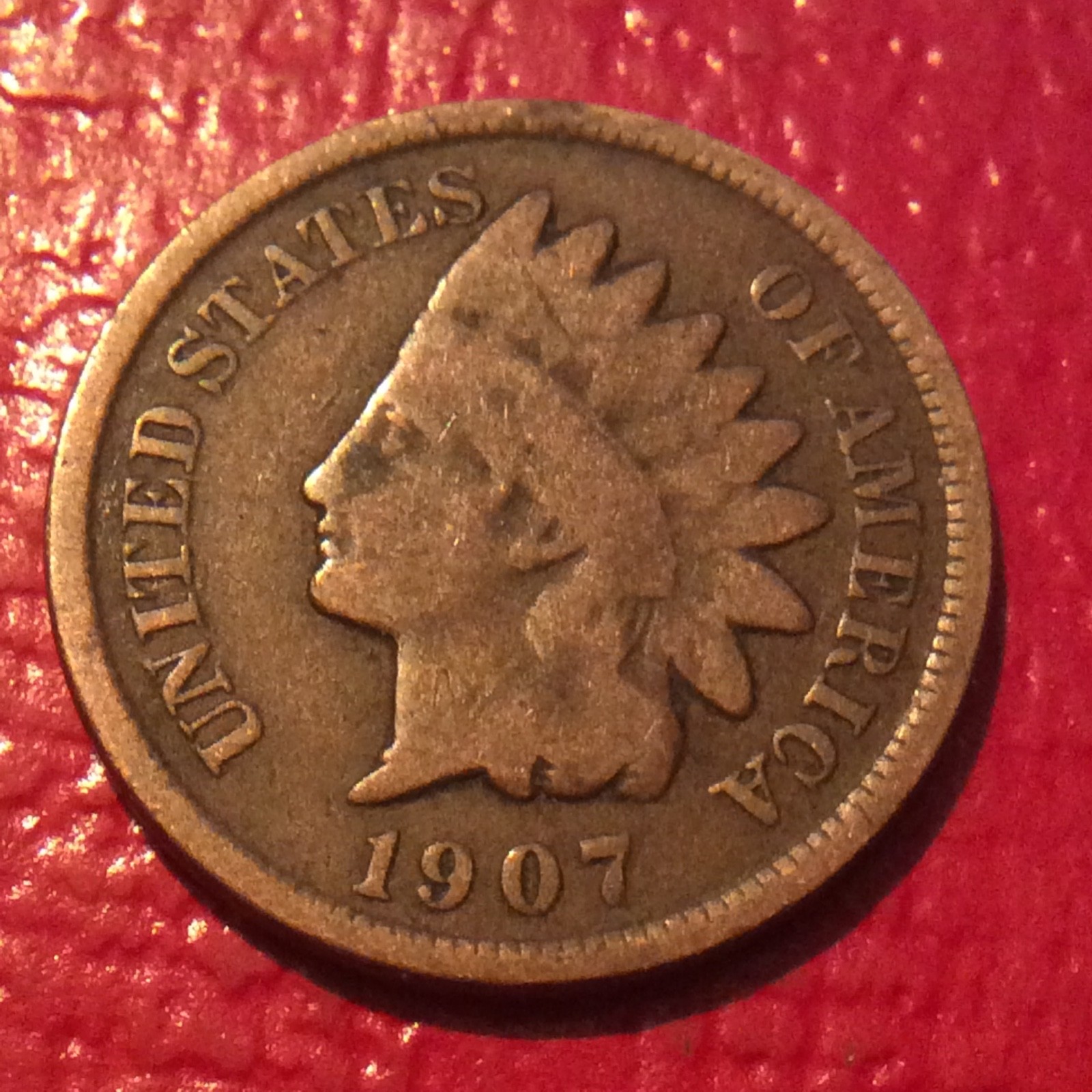 1907 INDIAN HEAD CENT  I-363 FREE SHIPPING