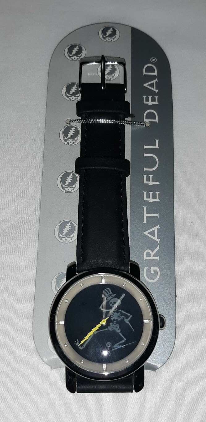 Grateful Dead Dancing Skeleton Black 1998 In Concert Wrist Watch - New Old Stock