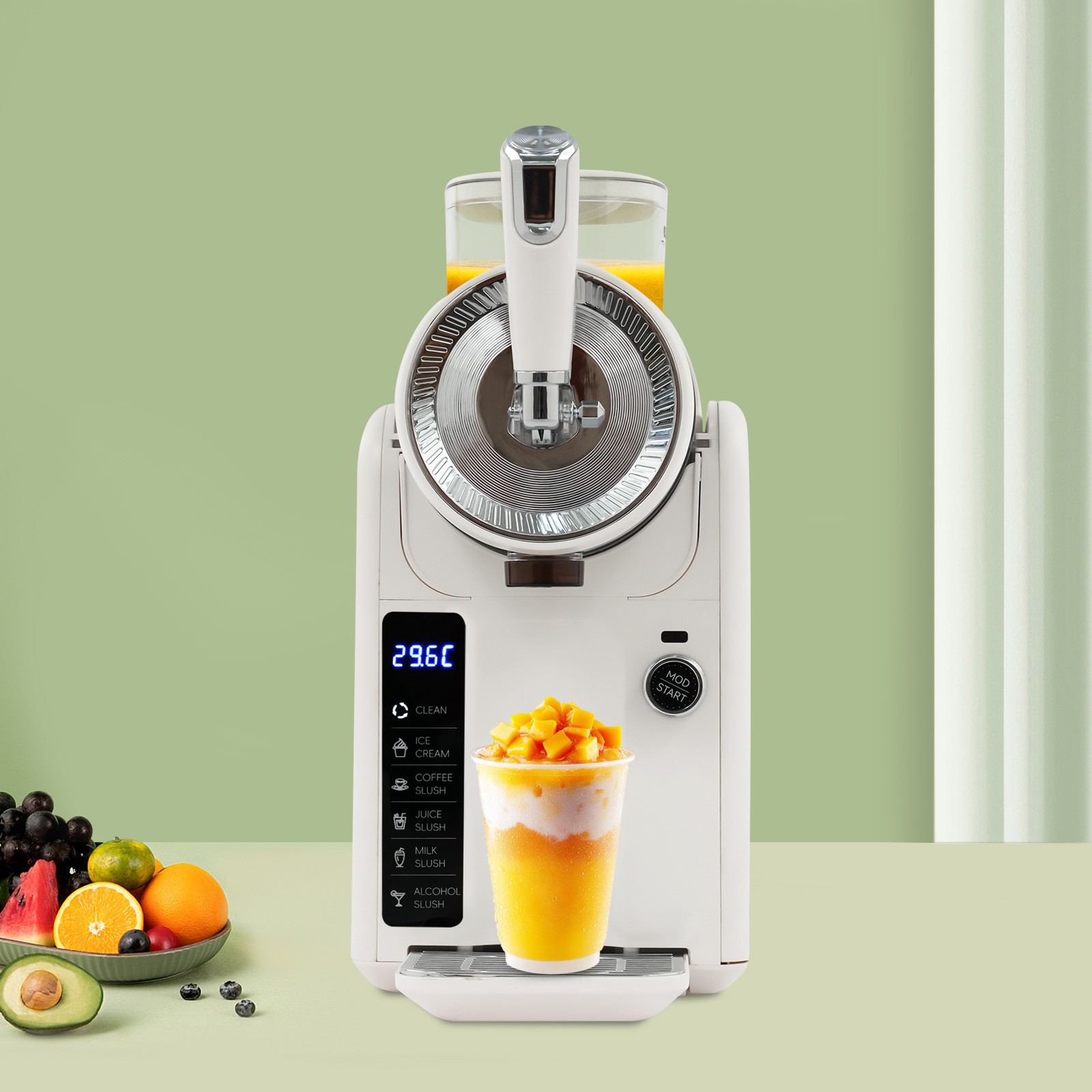 Frozen Drink Machine Set Shaved Ice Tool for Home with Self-Cleaning Function