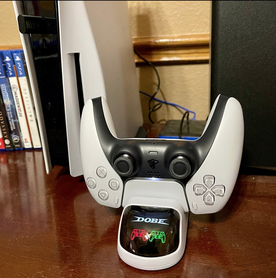 PS5 PlayStation 5 Controller Charger Dual Charging Station LED White