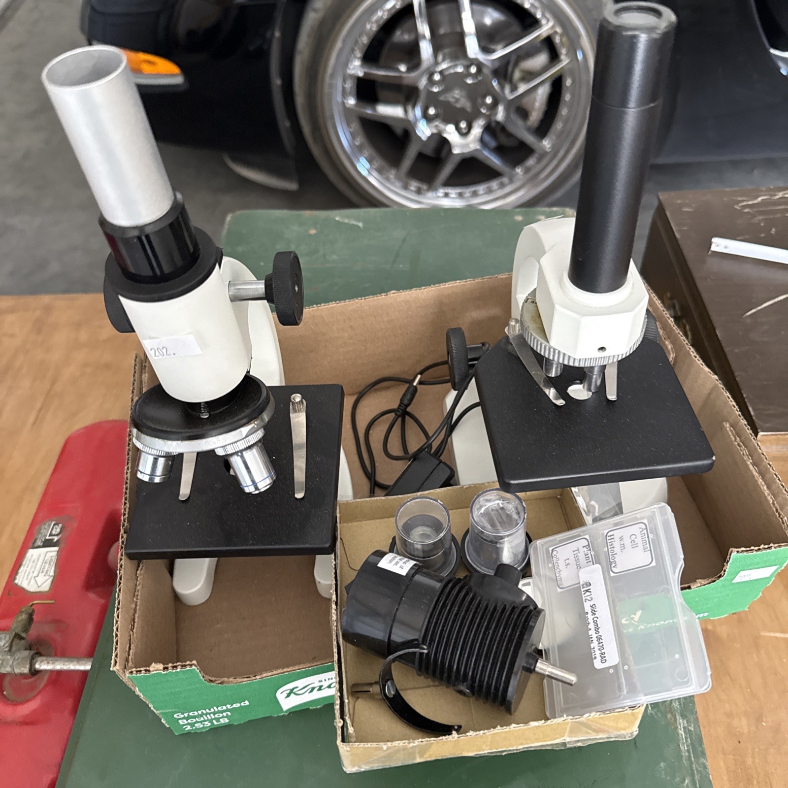 Student Microscope Set Of 2 With Extras