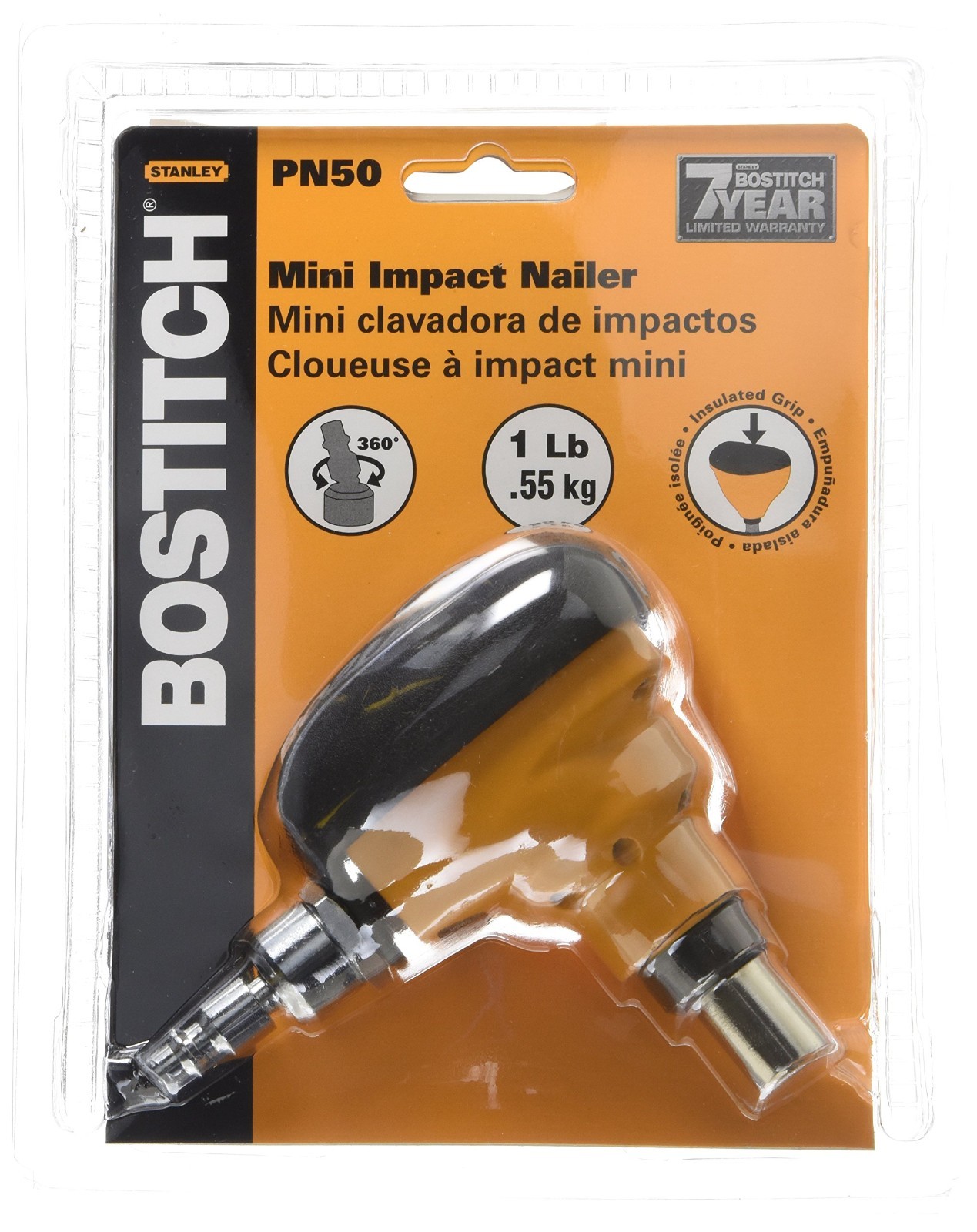 Pneumatic Nailer Bostitch Palm Nailer PN50 Tight Spaces Right Angle NEW!