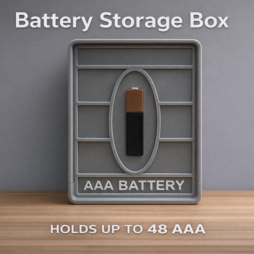 AAA Battery Storage Box – Compact Organizer Case