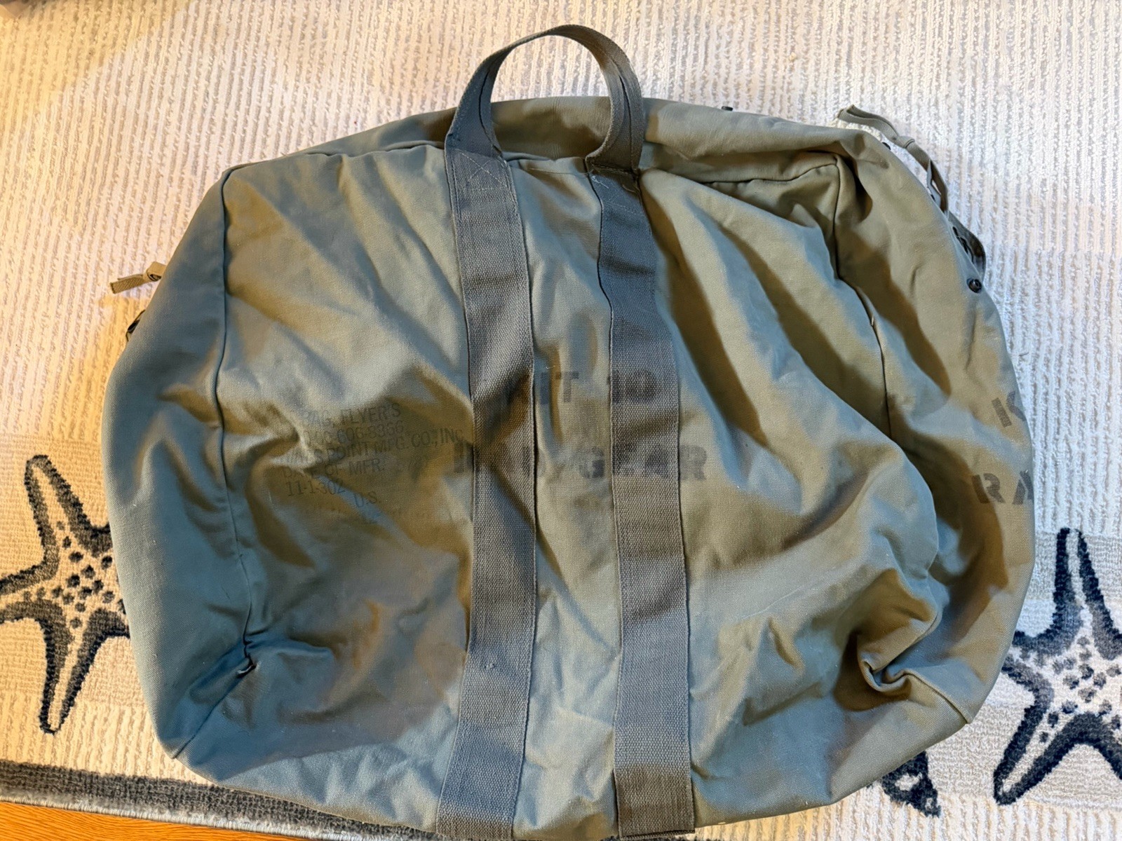 Original 1981  U.S. Air Force Pilots Canvas "Kit Bag, Flyers" w/Number Markings