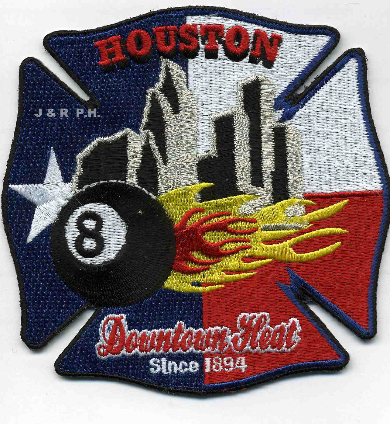 Houston  Station-8  "Downtown Heat", Texas  (4.25" x 4.25" size) fire patch