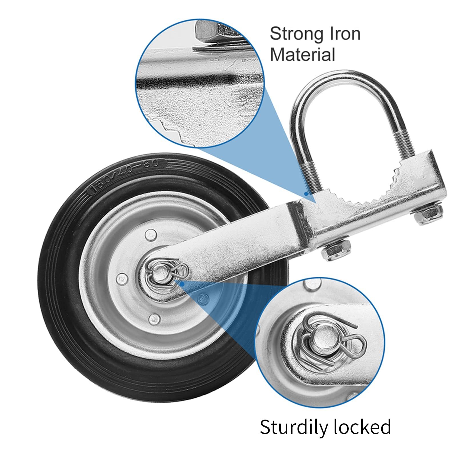 Gate Wheel Supporting Swing Gate with 1-3/8"Thru 2-1/8" Gate Frames Gate Support