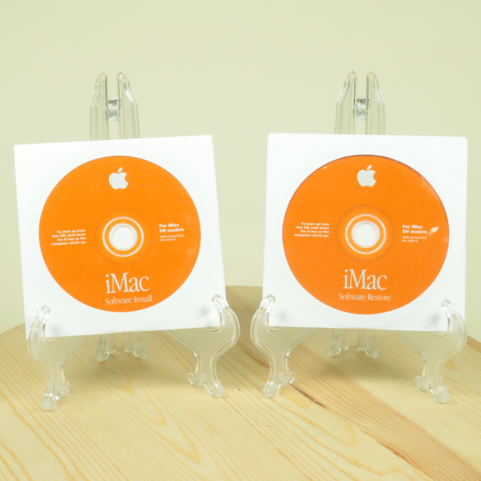 Apple iMac DV Software Restore Install Mac OS 9.0.3 - 2 Disc Lot