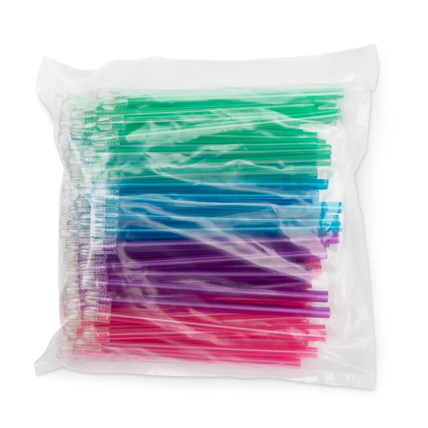 Practicon Rainbow Disposable Saliva Ejectors, 4 Assorted Bright Colors, Dental E