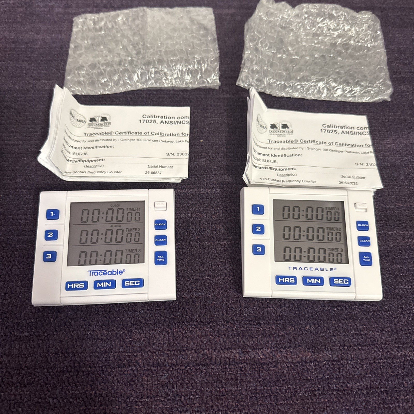 Traceable® Three-Channel Digital Timer and Clock 5000LS New Lot Of Two