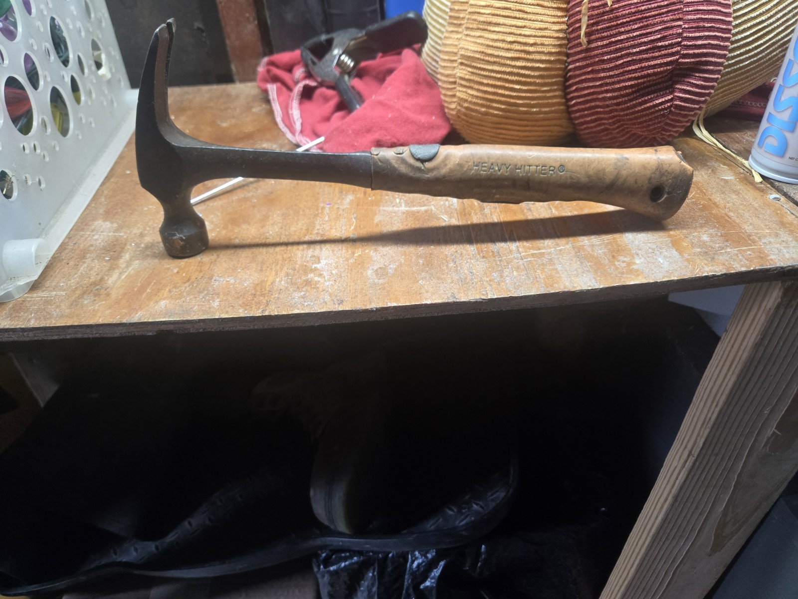 Vintage Heavy Hitter Full Size One Piece 16 Oz. Leather Handle Framing Hammer