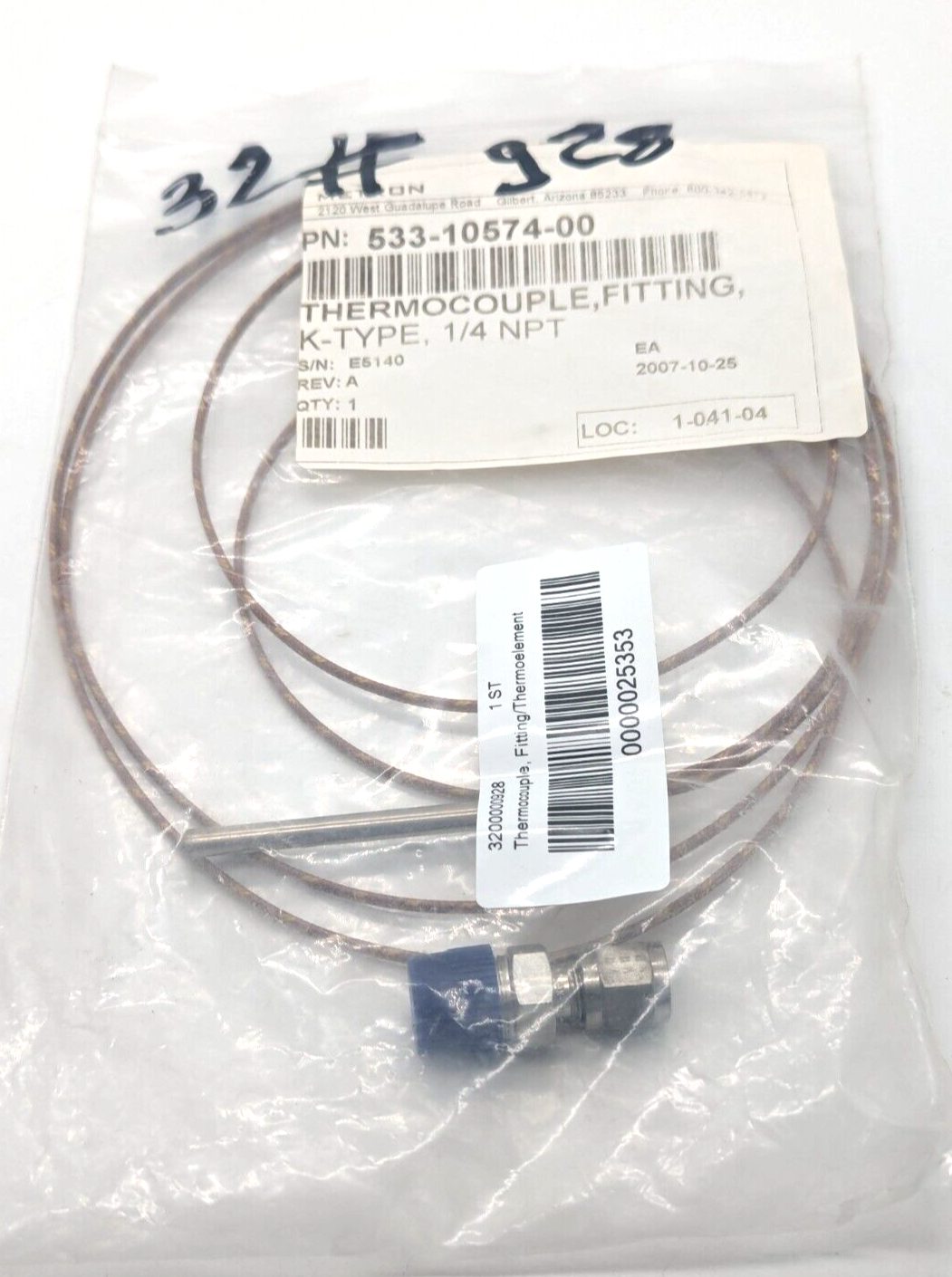 Thermokoppler Fitting 533-10574-00 NEU
