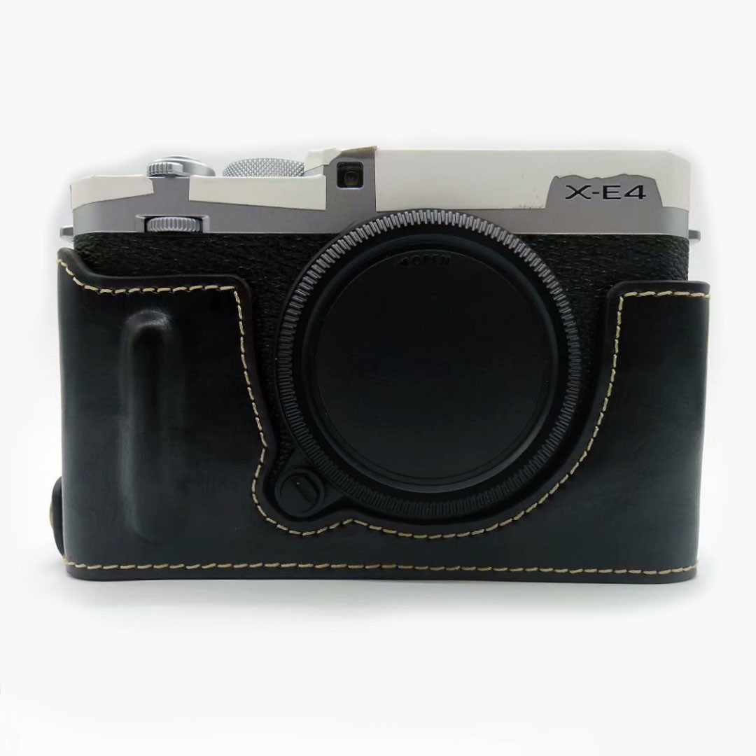 Leather Half Case For Fuji X-E4 Fujifilm XE4 Camera Protect Grip