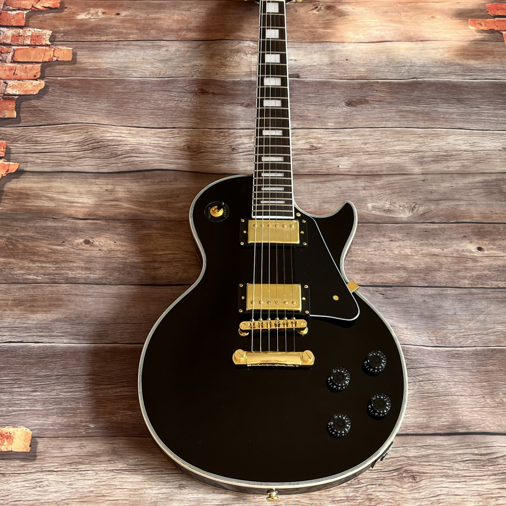 Black Beauty electric guitar Stainless Fret gold color hardware free shipping