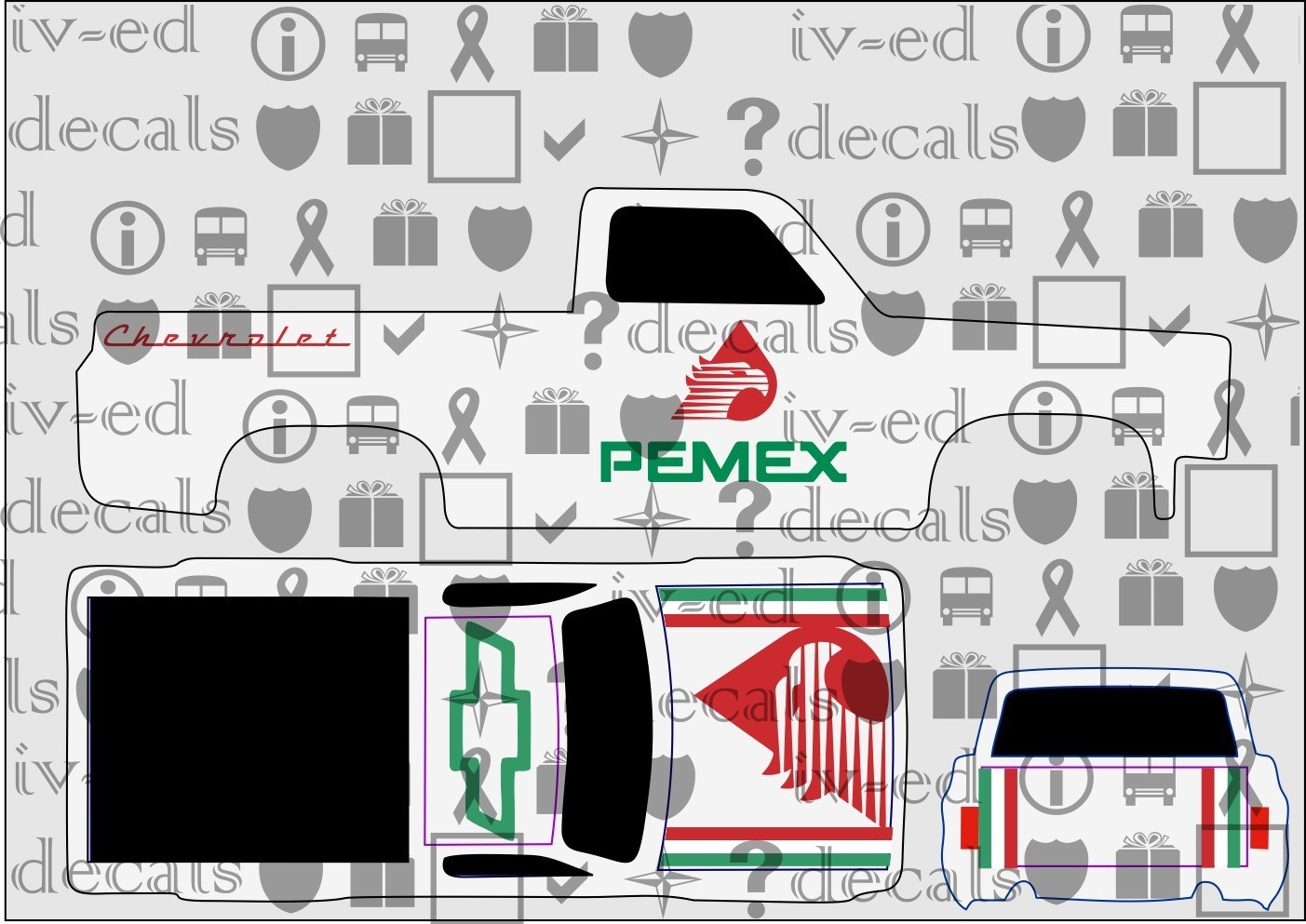 83 chevy #57  1/64  WHITE TONER Waterslide Decal for Hot