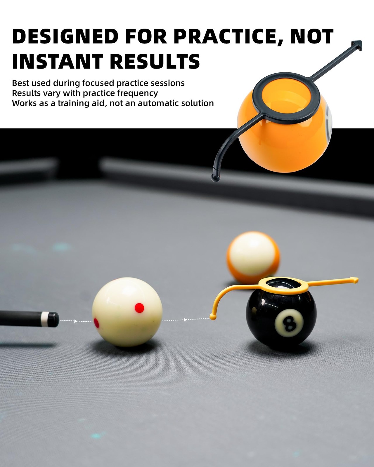 3-Pack Billiards Aiming Trainer for Pool Cue Precision Practice & Skill