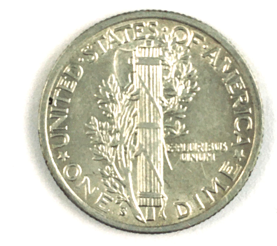 LOT # D111 1942-S MERCURY DIME (BU)