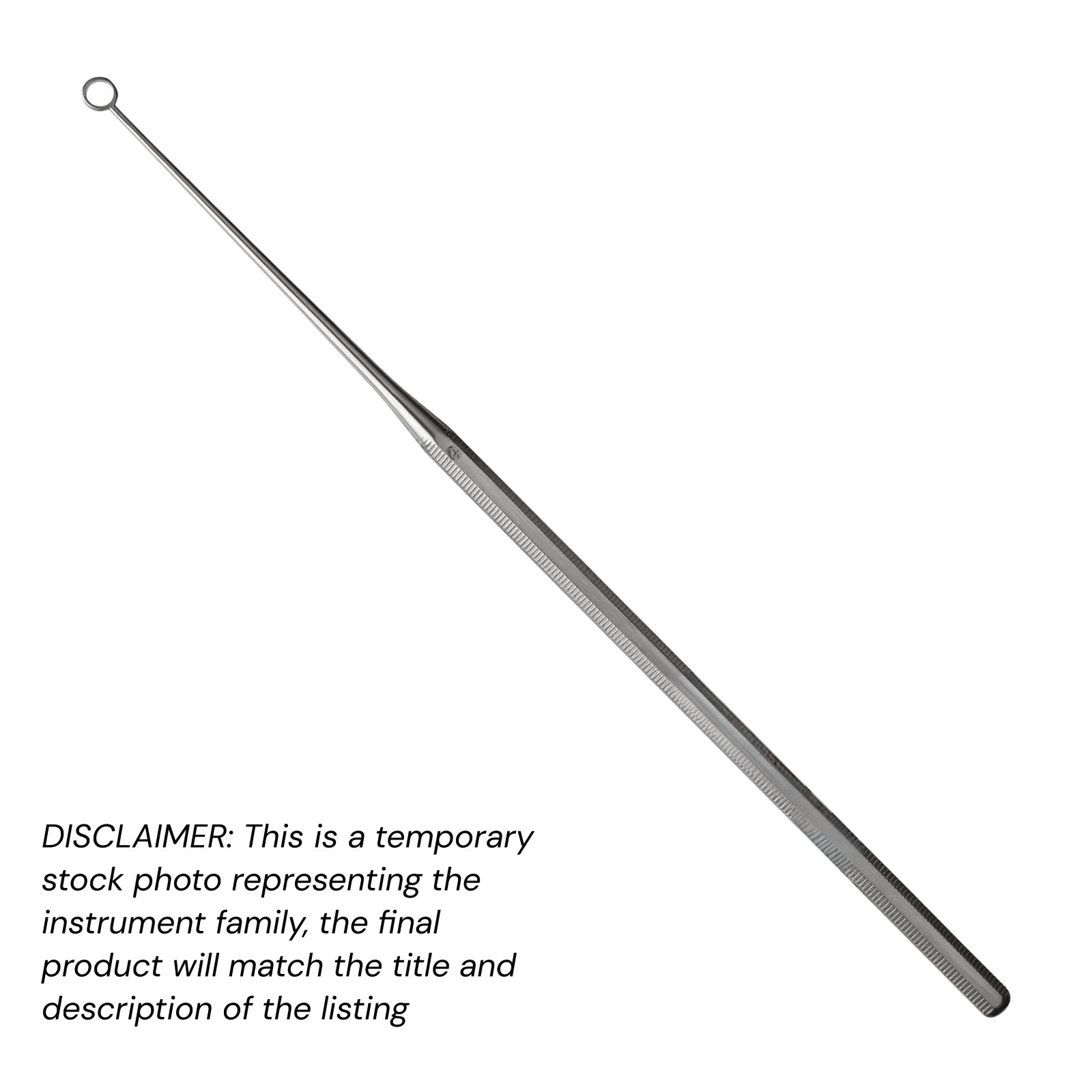 2 pcs Buck Ear Curettes 5.75" Angled Sharp #0 (2 mm) Stainless Volaris Economy