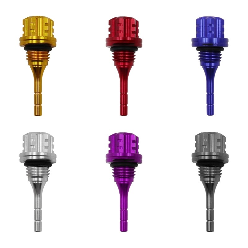 Motorcycle Engine Oil Dipstick Aluminum Hexagonal Oil Dipstick Dip