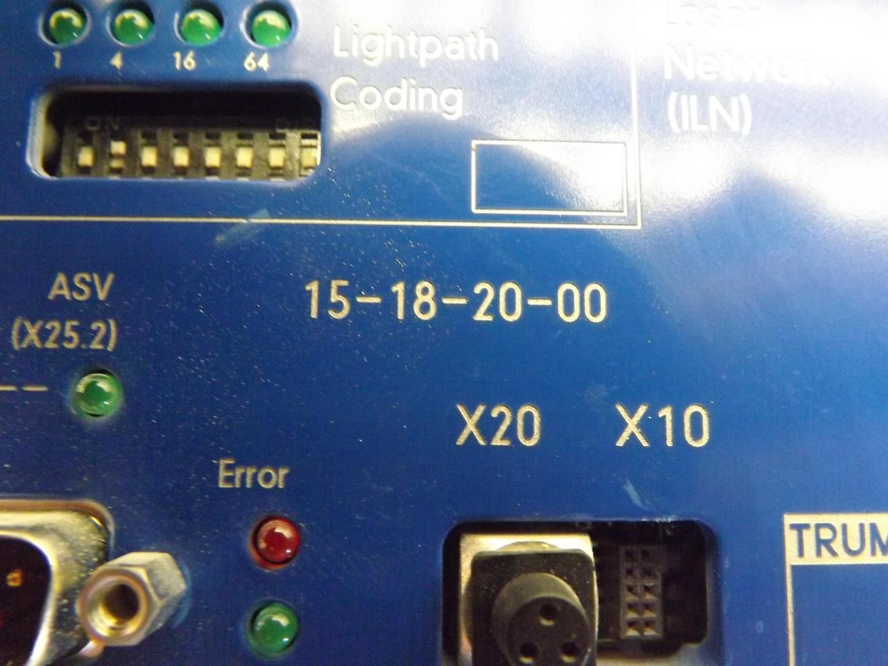 TRUMPF 15-18-20-00 INTERFACE LASER NETWORK MODULE T47013