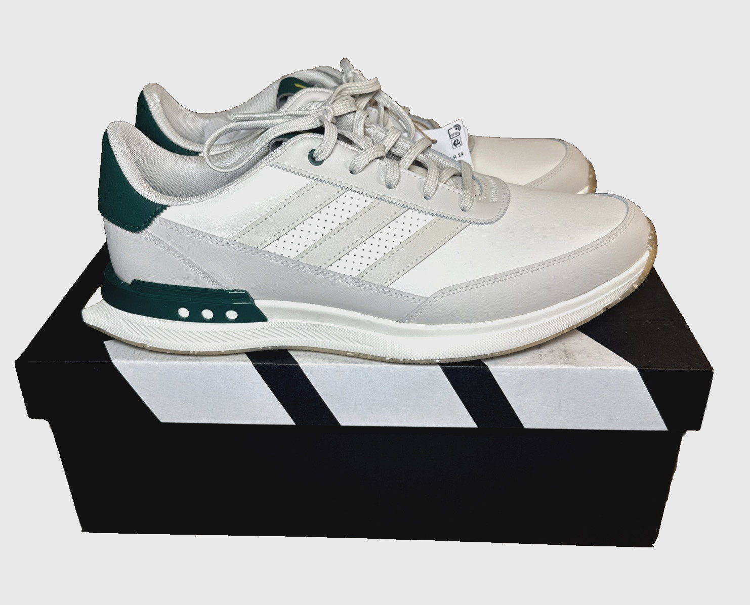 Adidas Men's S2G 24 Leather Spikeless Shoes Sz 8 -  Off White / Alumina / Green