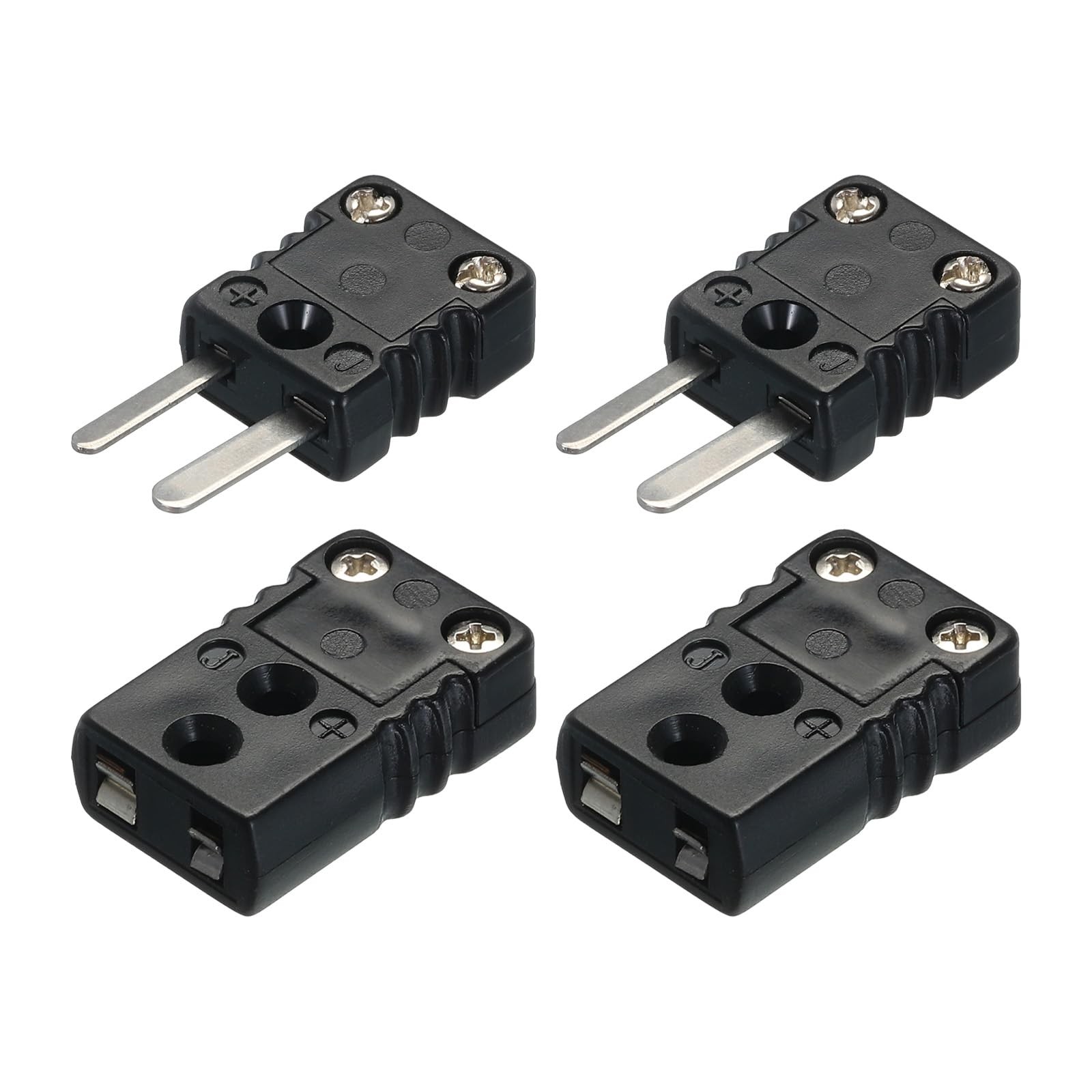 MECCANIXITY J Type Thermocouple Wire Connectors Female Male Plug Adapter High...