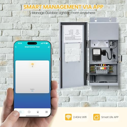 WiFi Smart Socket Timer for Low Voltage Landscape Lighting, App & Voice