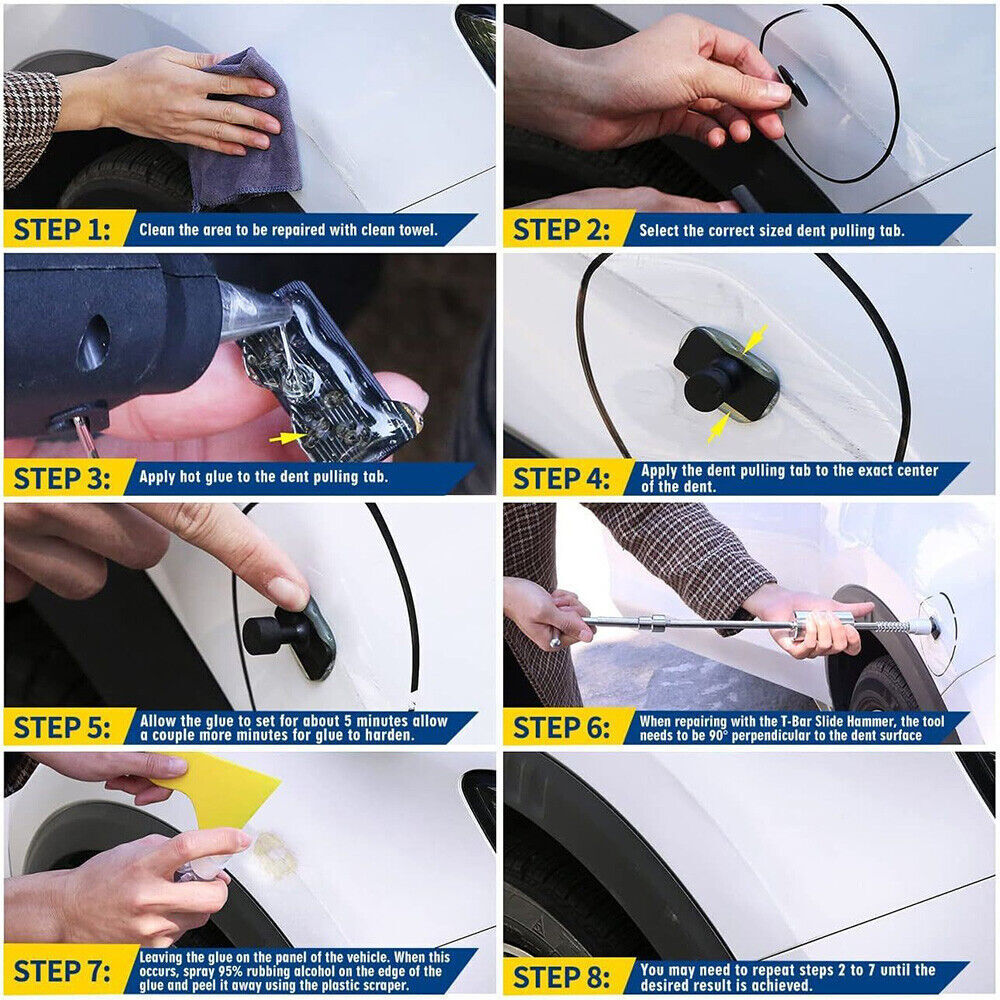 Car Paintless Dent Repair Kits Dint Hail Damage Puller Remover Auto Lifter Tools