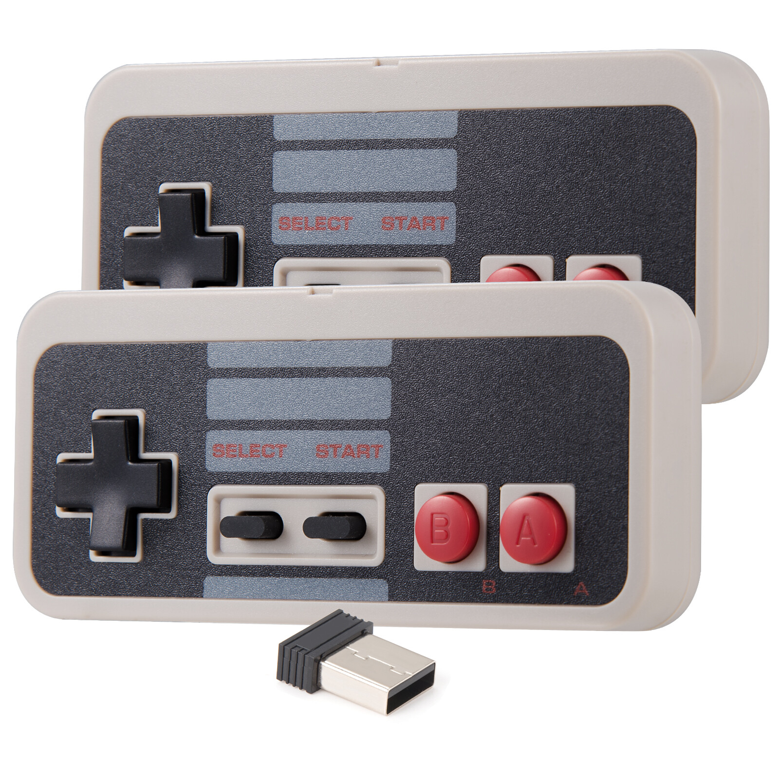 Wireless USB Nes PC Controller Gamepad Rechargeable Remote for Windows PC MAC