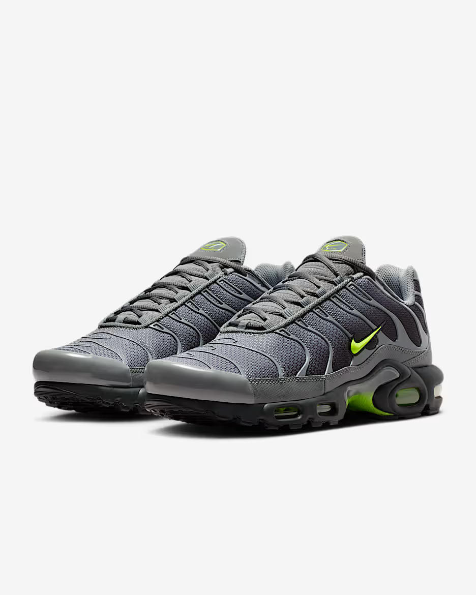 Nike Air Max Plus "Smoke Gray/Dark Smoke Gray/Black/Volt" DM0032-026 Men's New