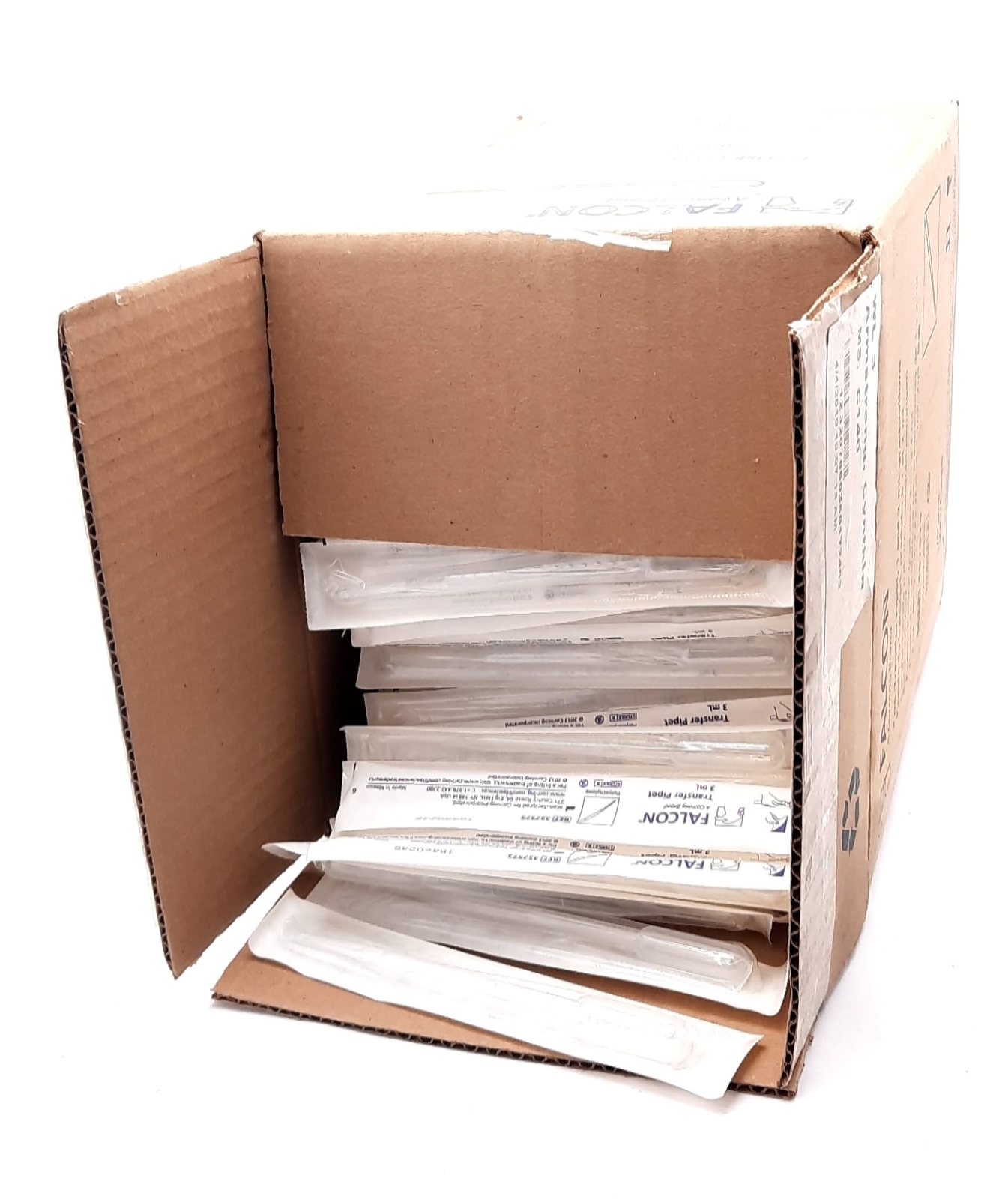 Lot of 500 Falcon 357575 Transfer Pipet 3mL Individually Packed, Sterile