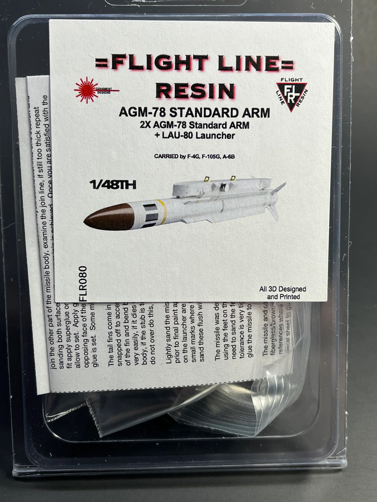 Flight Line Resin FLR080 1/48 AGM-78 Standard Arm (2)