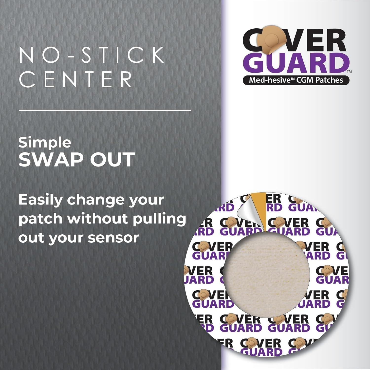 75-Count CGM Overpatch Guardian 4-Cross-Strap Design-Waterproof & AntiFray