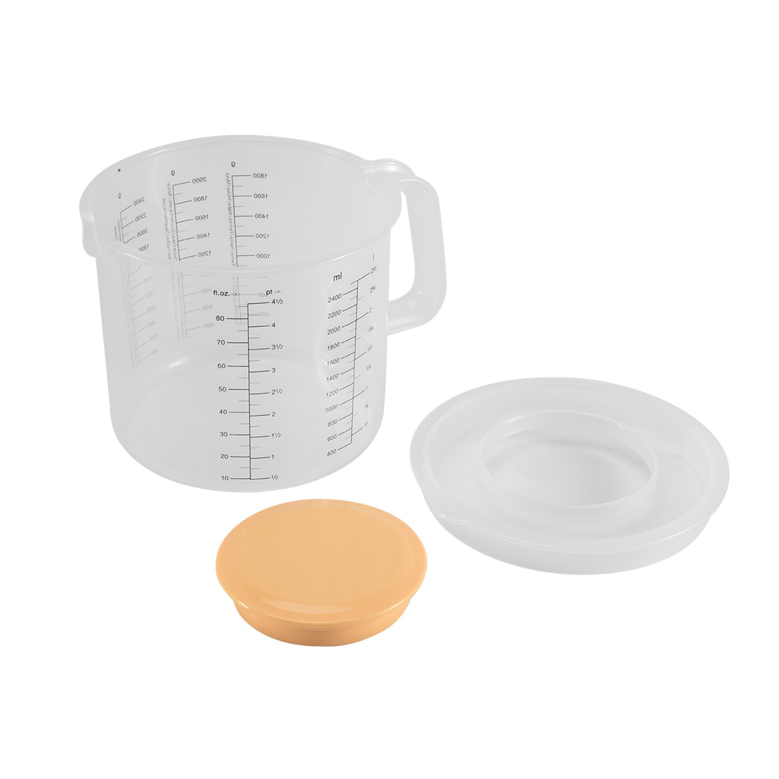 Plastic Ounce Measuring Cups and Mixing Pitcher for Baking with Lid Liquid5917