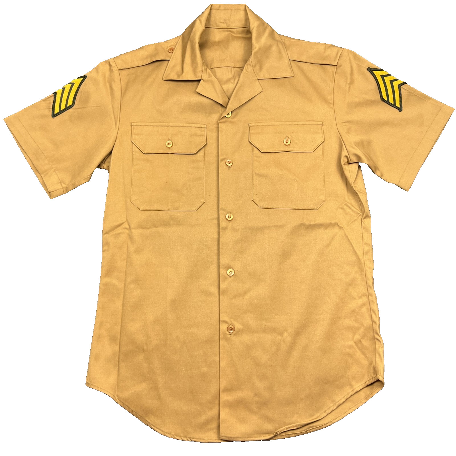 United States Marine Corps Uniform Top Adult Small Tan Short Sleeve