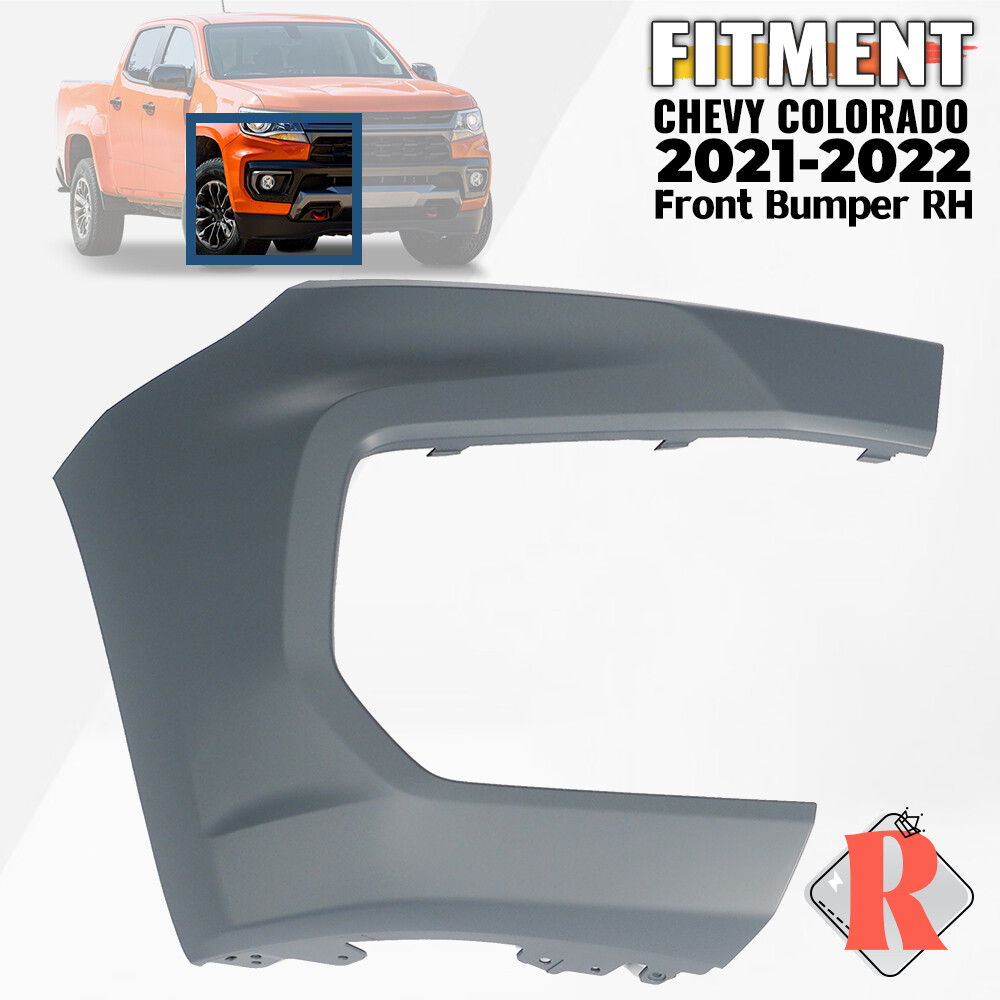 Front Right Side Upper Bumper Cover Fascia For 2021-2022 Chevy Colorado Primed