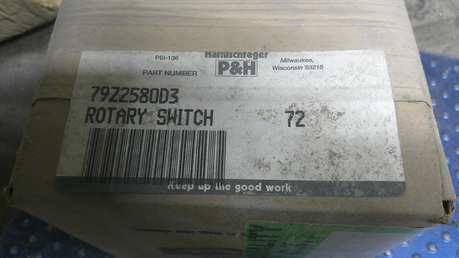NEW P&H 79Z2580D3 Rotary Switch