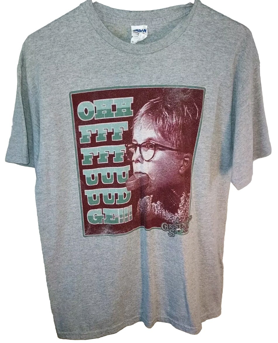 "A Christmas Story"! "Ohhhhhh Fuuuuuuudge" Shirt! Adult Medium. Free Shipping.