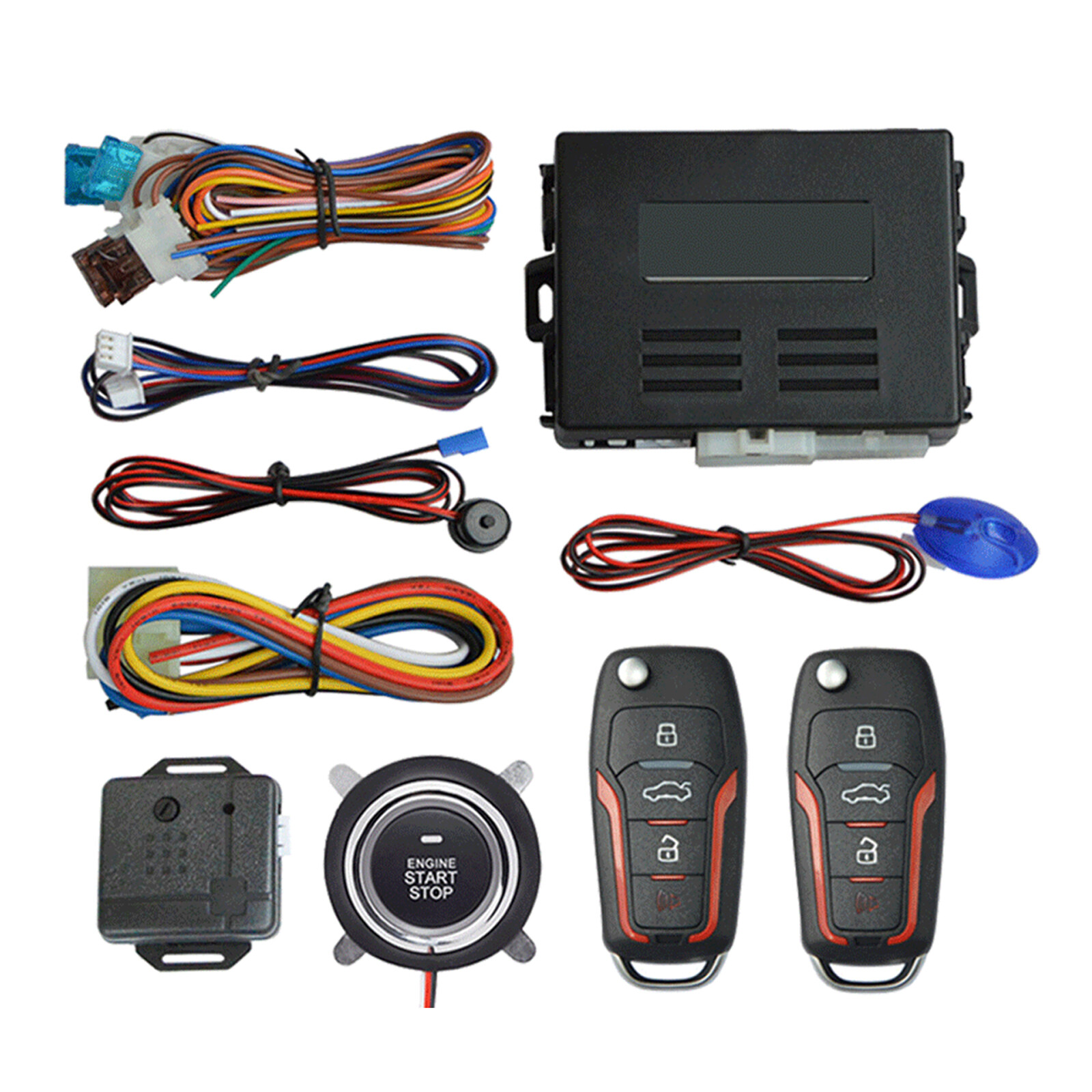 Car Keyless Entry Engine Start Security Alarm Push Button Remote Starter StopSLB