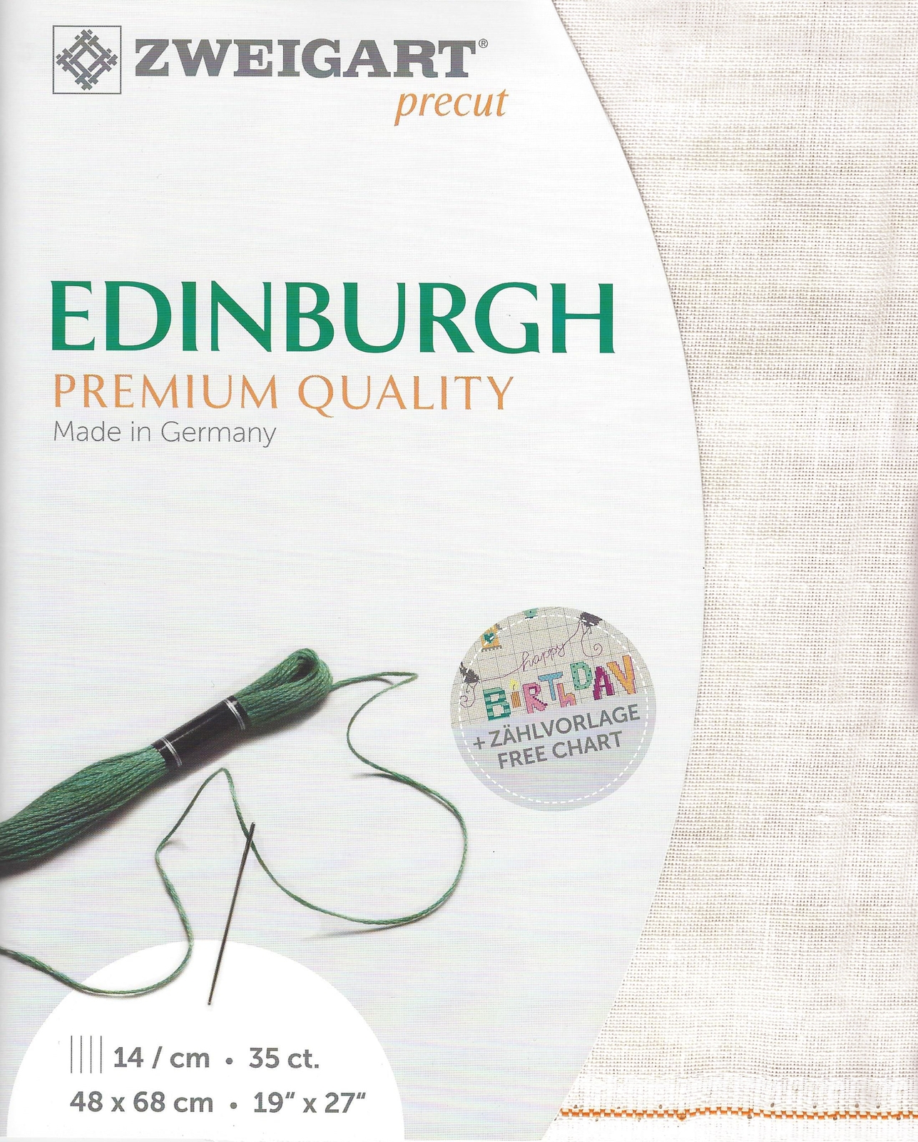 Zweigart Precut Edinburgh 36 count Vintage Dune 3217/1079